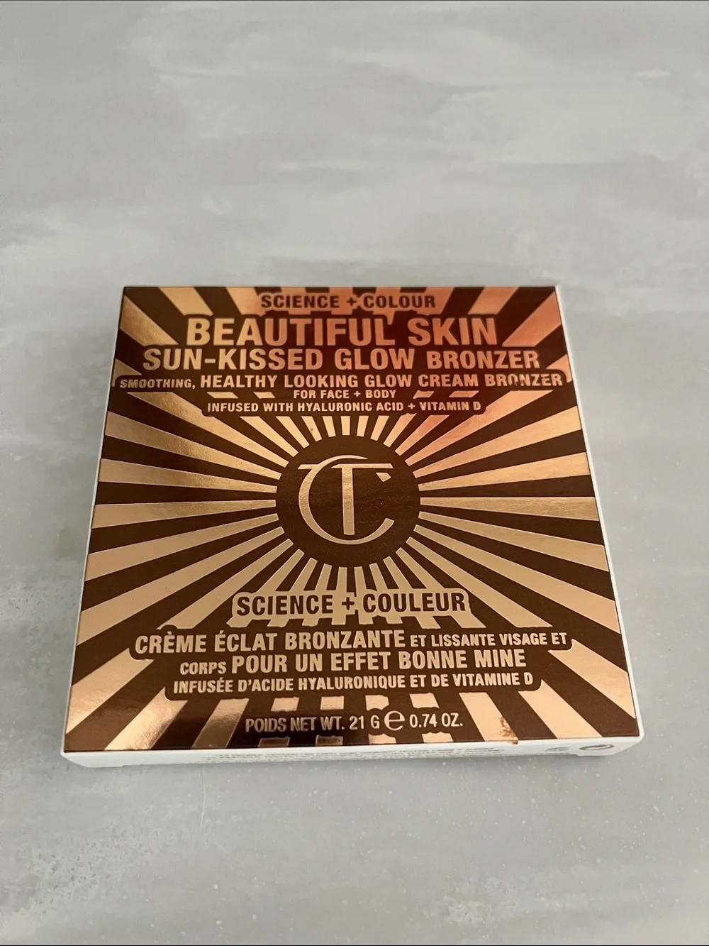 Charlotte Tilbury Beautiful Skin Sun-kissed Glow Bronzer NEW in package 2 medium